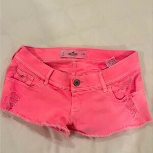 Hollister Women's Vibrant Pink Jean Shorts